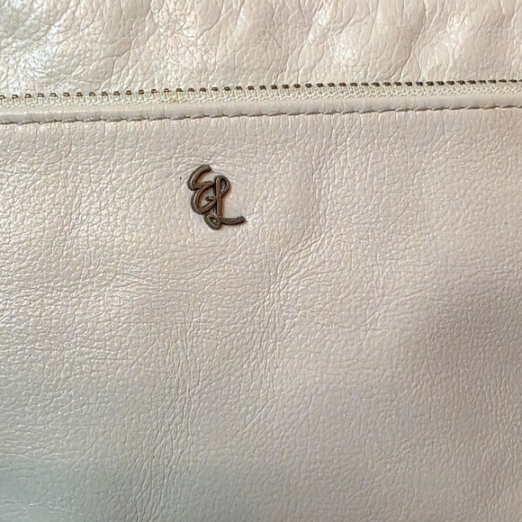 Elliott Lucca Ivory Leather Crossbody Bag Slim Shoulder Purse Minimalist Neutral - Picture 4 of 15